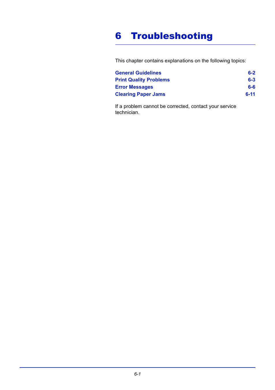 6 troubleshooting, Troubleshooting, Chapter 6 - troubleshooting | TA Triumph-Adler CLP 4721 User Manual | Page 158 / 197