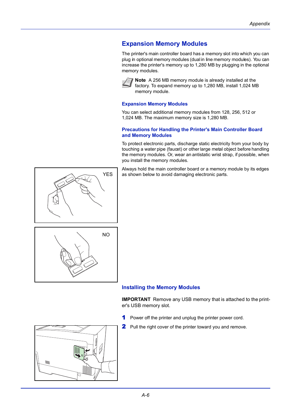 Expansion memory modules, Installing the memory modules | TA Triumph-Adler CLP 4721 User Manual | Page 179 / 197