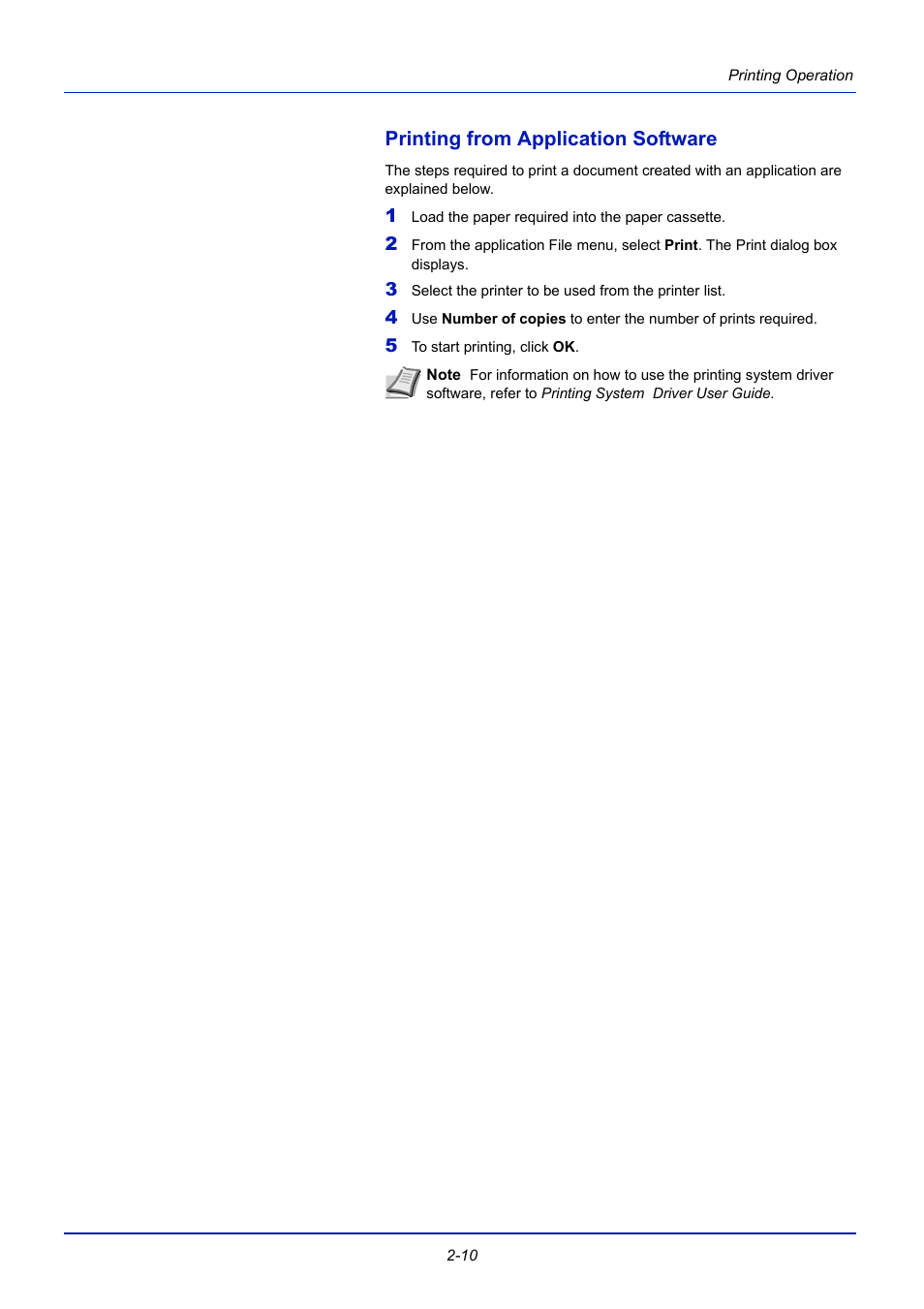 Printing from application software, Printing from application software -10 | TA Triumph-Adler CLP 4721 User Manual | Page 35 / 197