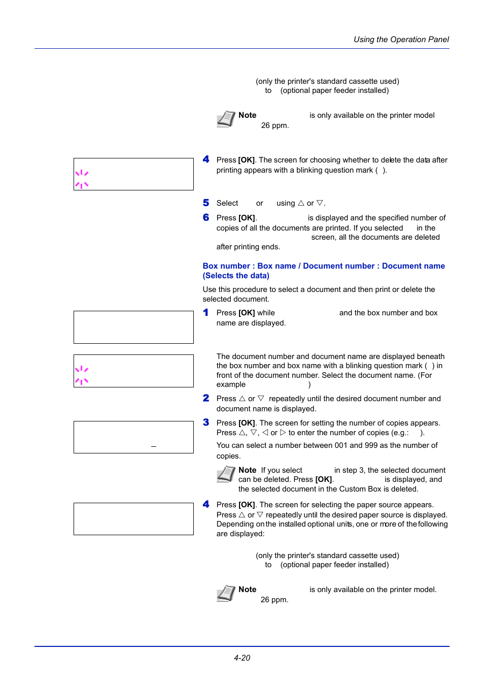 Selects the data) | TA Triumph-Adler CLP 4721 User Manual | Page 79 / 197