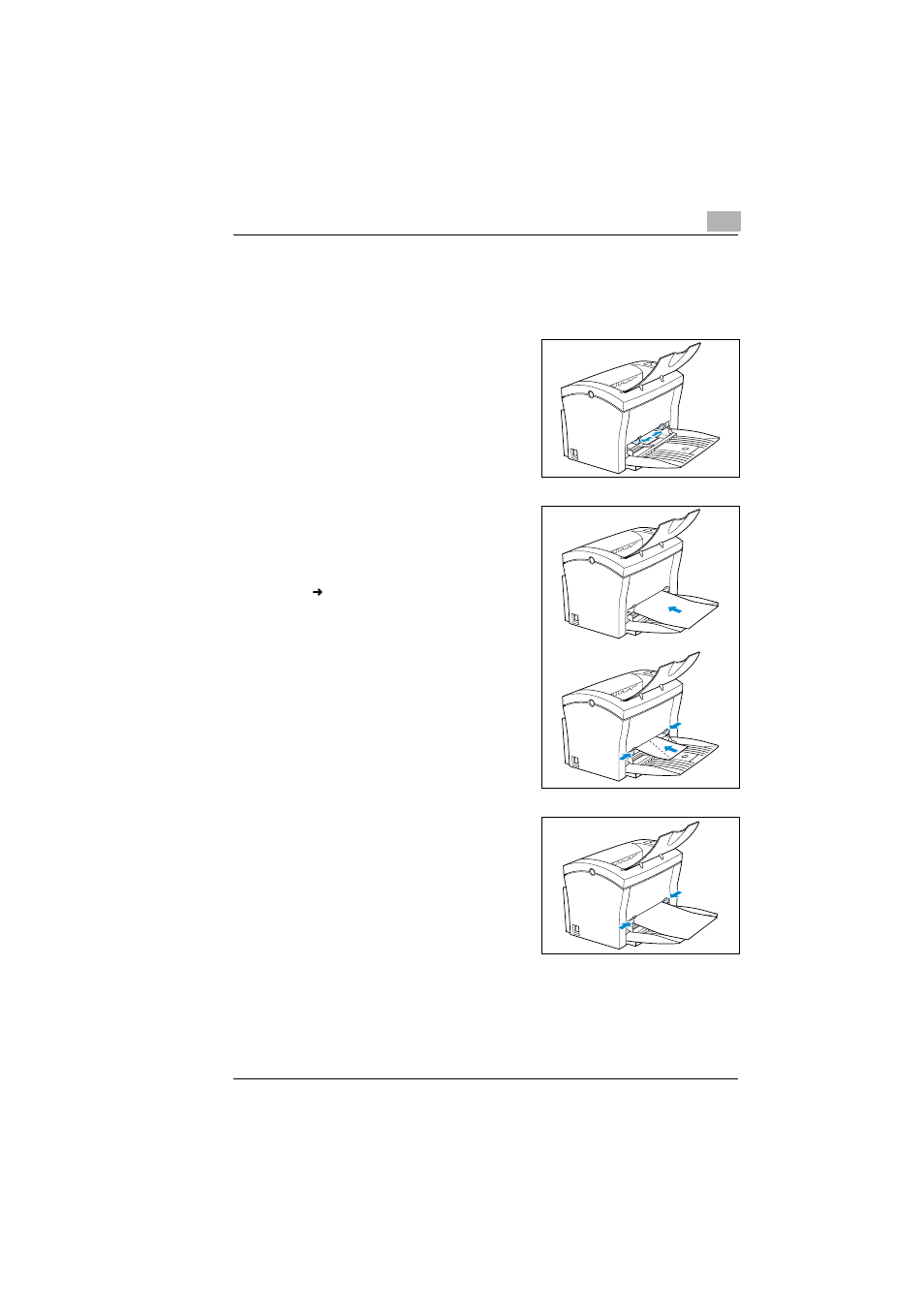 Loading paper into the manual feed unit, Loading paper into the manual feed unit -9 | TA Triumph-Adler LP 210 User Manual | Page 105 / 162