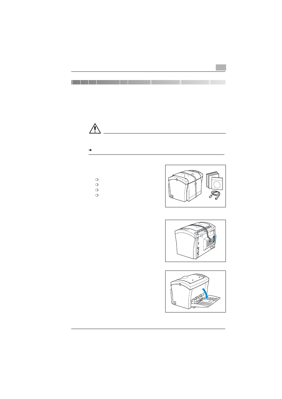 2 unpacking, installing and setting up the printer, 1 unpacking your laser printer, Unpacking, installing and setting up the printer | Unpacking your laser printer -1, 2unpacking, installing and setting up the printer | TA Triumph-Adler LP 210 User Manual | Page 17 / 162