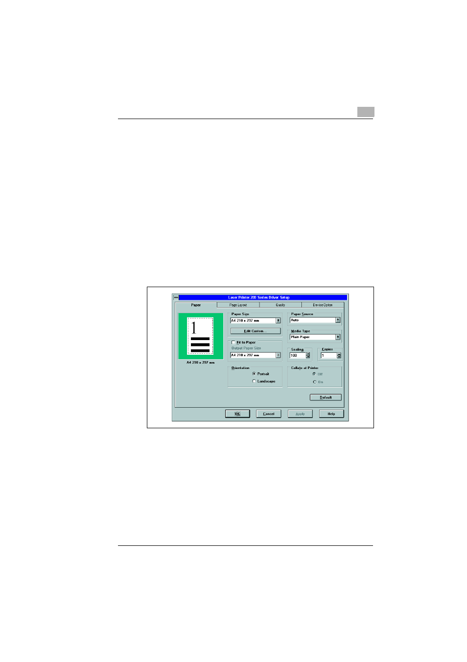 Displaying the settings in windows 3.1x, Displaying the settings in windows 3.1x -3 | TA Triumph-Adler LP 210 User Manual | Page 43 / 162