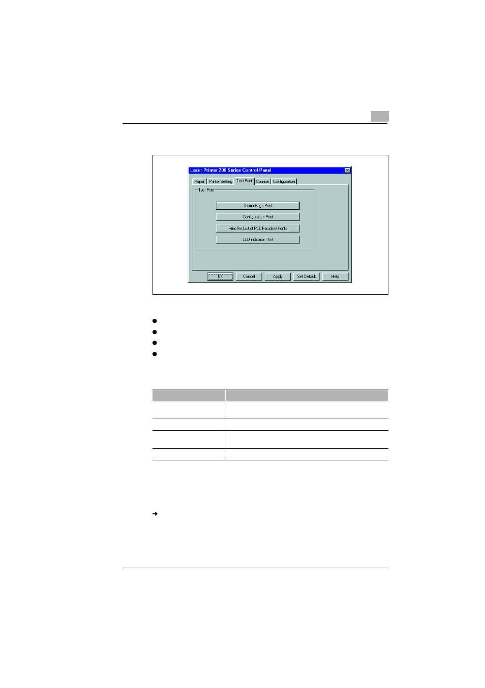 5 test print index card, The various test prints, Printing out a test print | TA Triumph-Adler LP 210 User Manual | Page 71 / 162