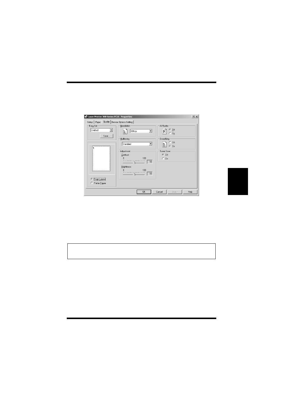 Quality, Resolution, Quality -55 | Using the pcl printer driver | TA Triumph-Adler LP 218 User Manual | Page 138 / 237