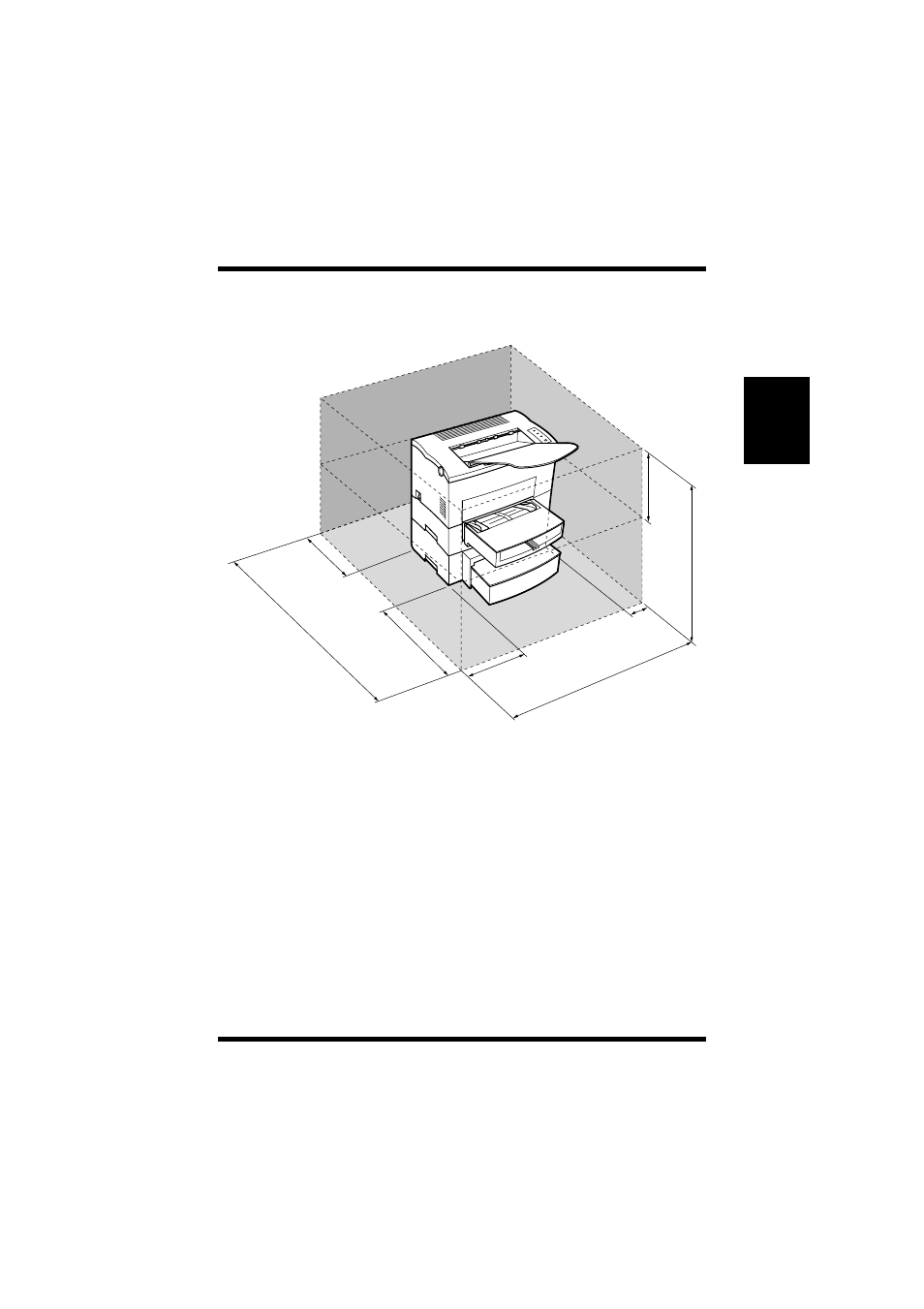 Space requirements, Options space requirements | TA Triumph-Adler LP 218 User Manual | Page 48 / 237