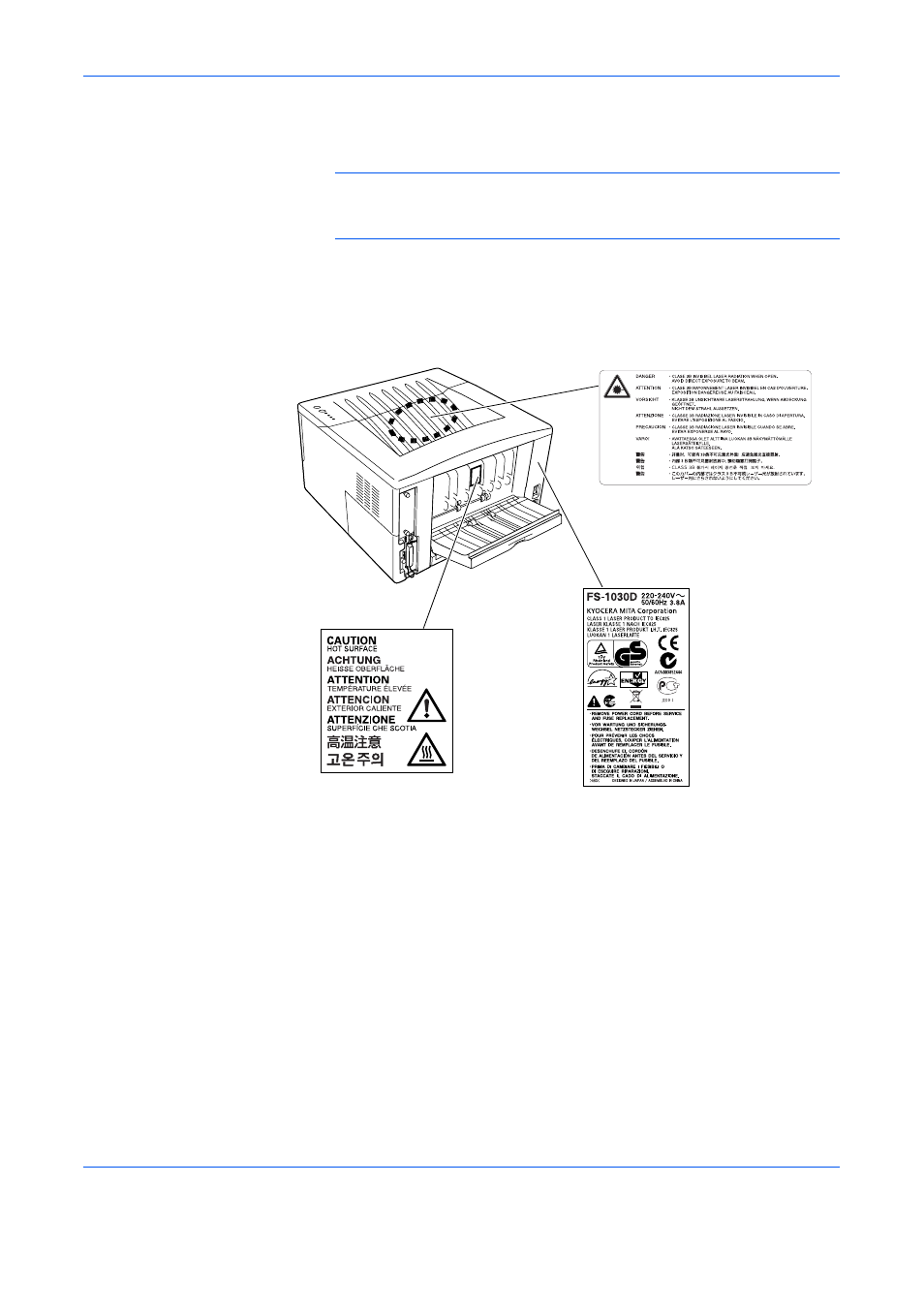 Danger, Caution labels, Ozone concentration | TA Triumph-Adler LP 4022 User Manual | Page 11 / 61