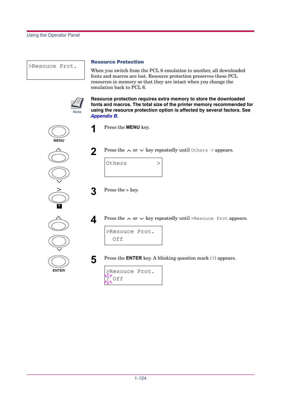 Resource prot, Perm / temp, Permanent | TA Triumph-Adler LP 4024 User Manual | Page 139 / 282