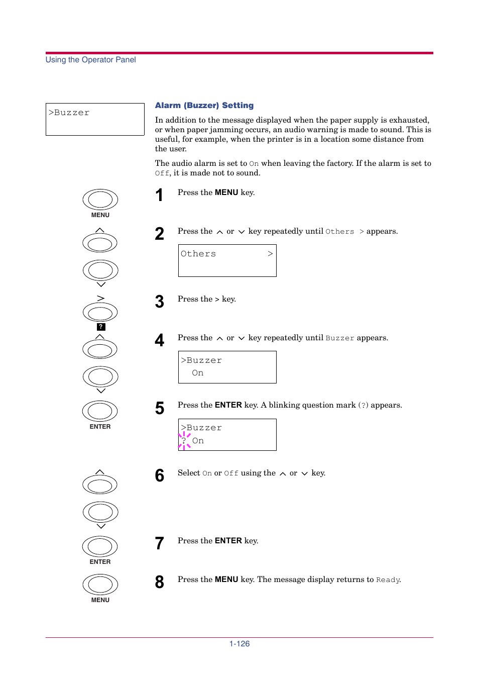 Buzzer | TA Triumph-Adler LP 4024 User Manual | Page 141 / 282