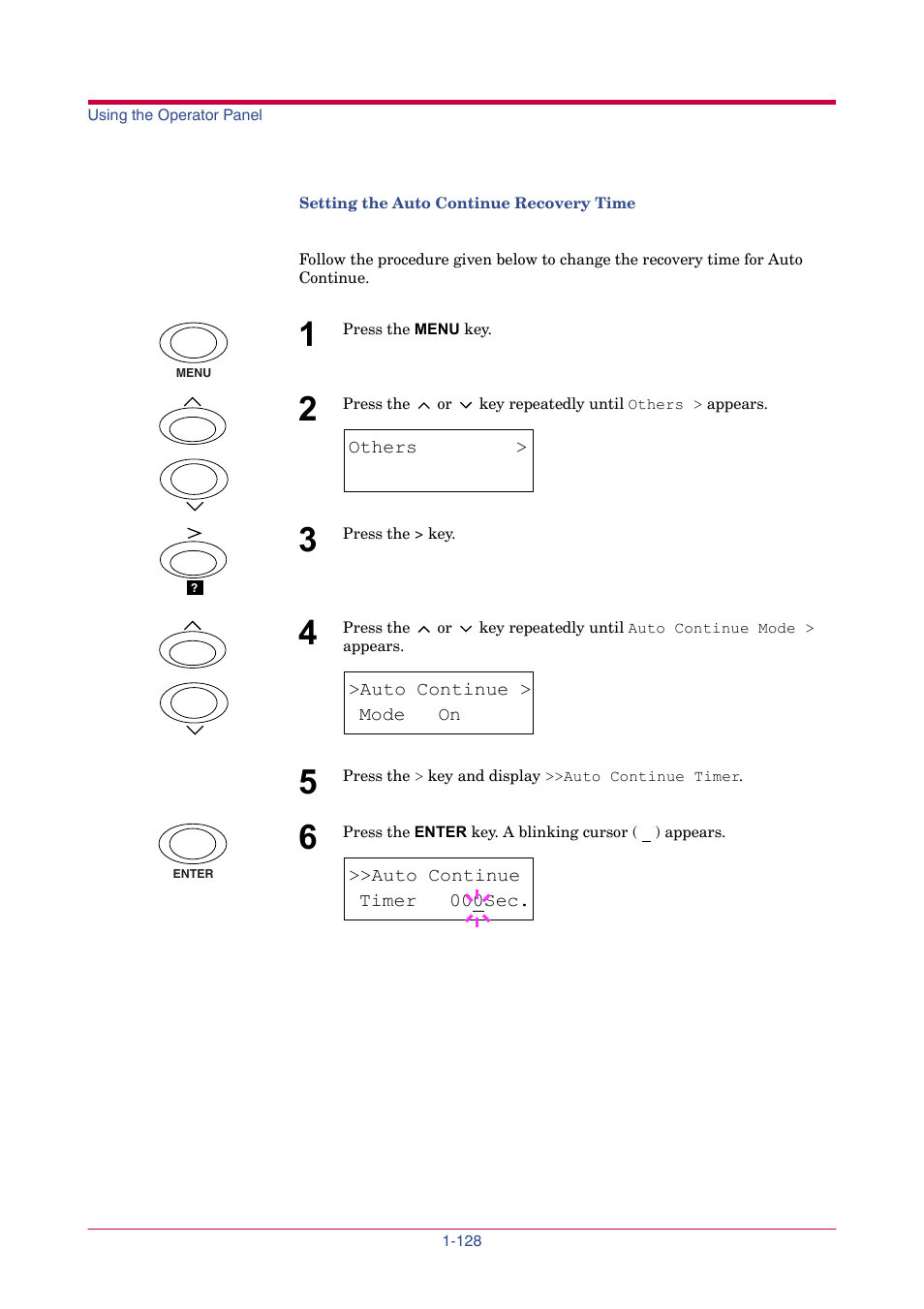 Auto continue, Timer 000sec | TA Triumph-Adler LP 4024 User Manual | Page 143 / 282