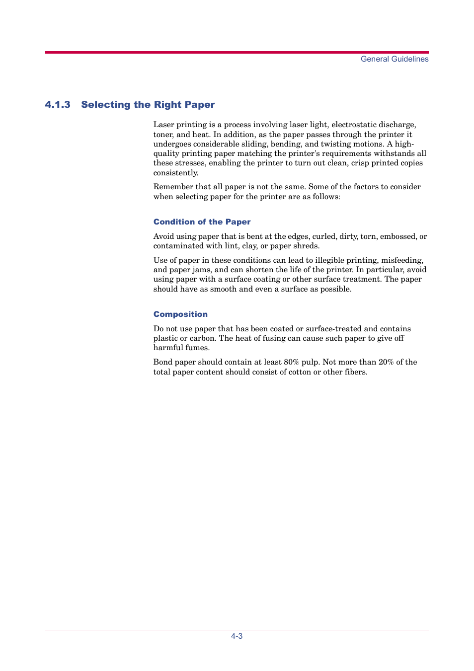 3 selecting the right paper, 3 selecting the right paper -3 | TA Triumph-Adler LP 4024 User Manual | Page 184 / 282