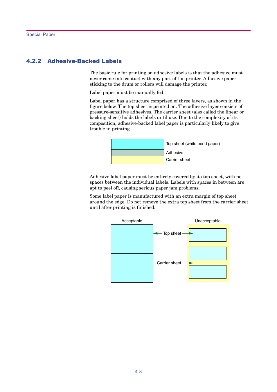 2 adhesive-backed labels, 2 adhesive-backed labels -8 | TA Triumph-Adler LP 4024 User Manual | Page 189 / 282