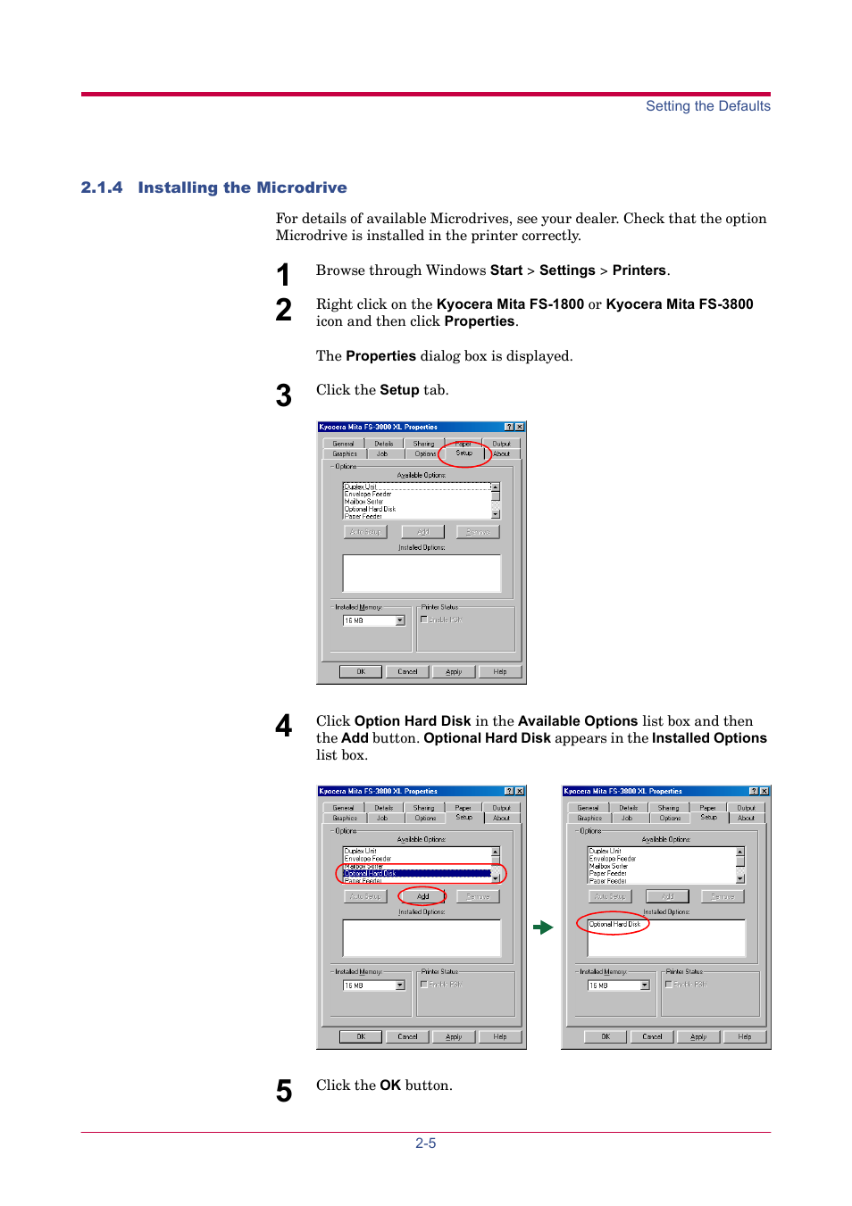 4 installing the microdrive, 4 installing the microdrive -5 | TA Triumph-Adler LP 4024 User Manual | Page 256 / 282
