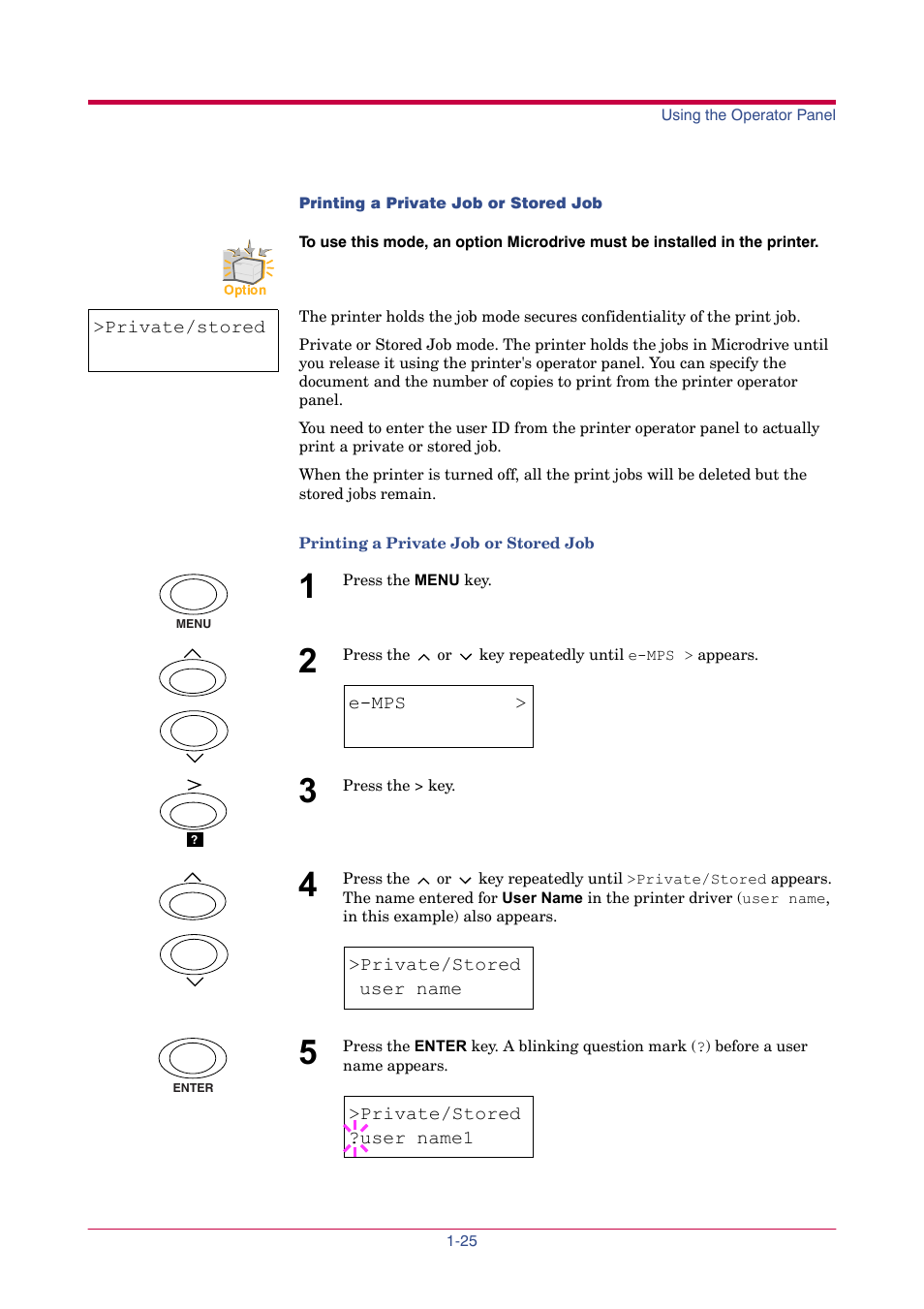 Private/stored | TA Triumph-Adler LP 4024 User Manual | Page 40 / 282