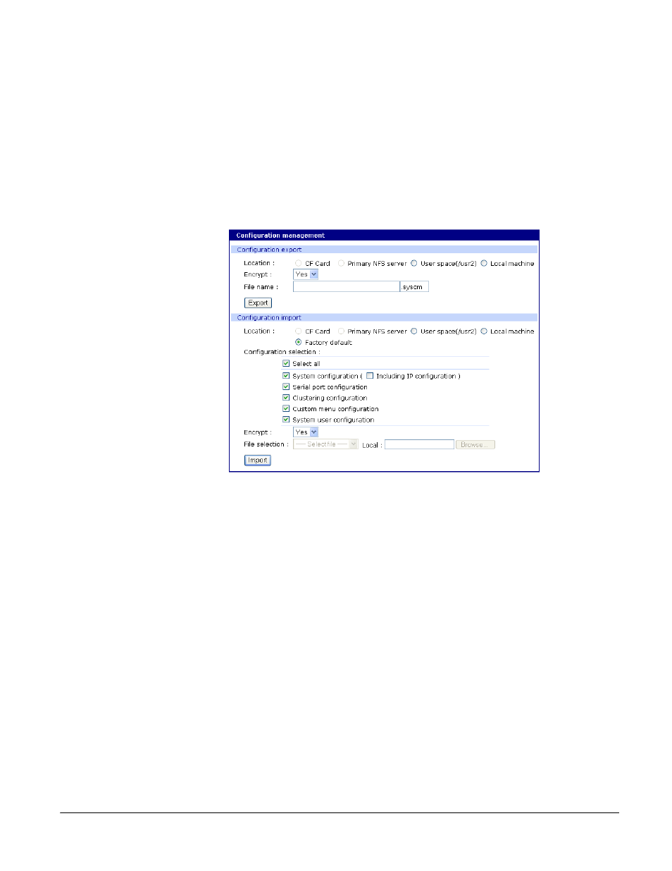 Configuration management | Digi CM User Manual | Page 112 / 158