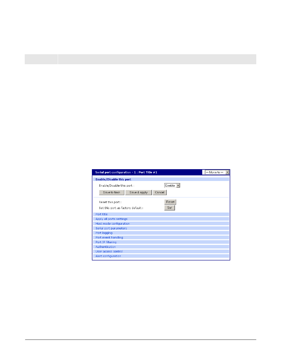 Configuring ports, Introduction, Enabling and disabling the ports | Chapter 5, Introduction enabling and disabling the ports | Digi CM User Manual | Page 41 / 158