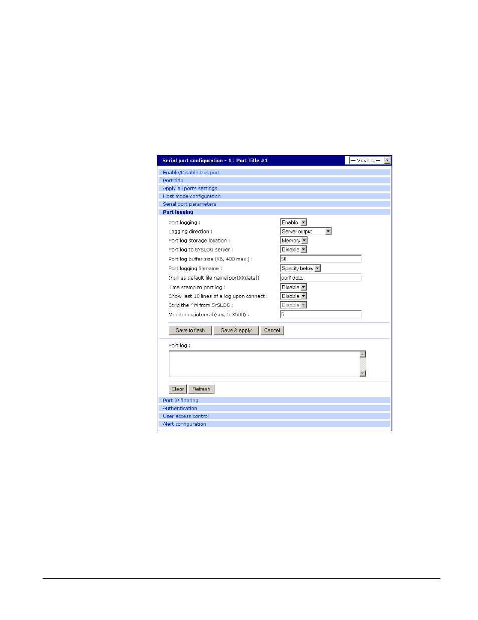 Configuring port event handling | Digi CM User Manual | Page 56 / 158