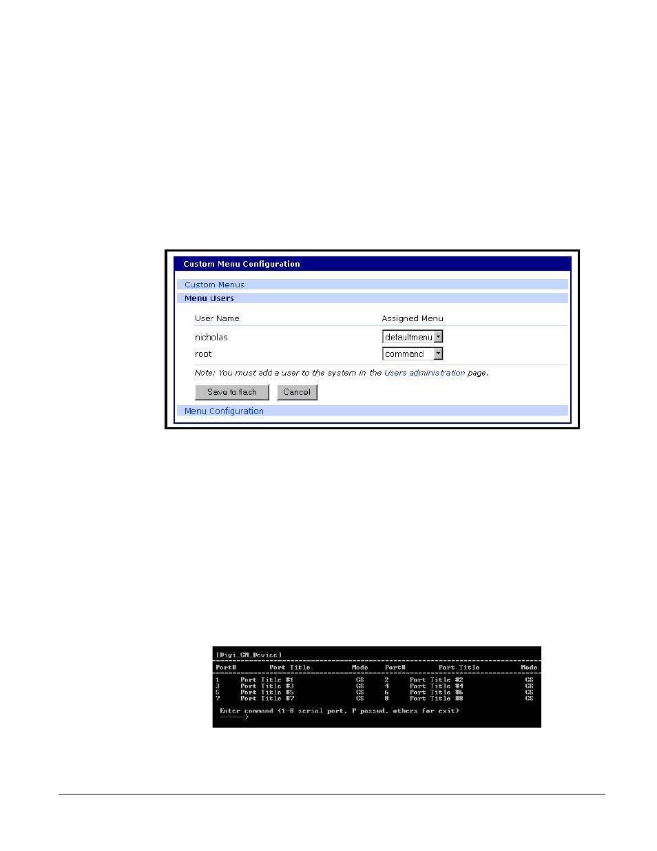 Default menu | Digi CM User Manual | Page 72 / 158