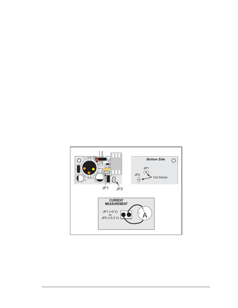 B.4.1 adding other components, B.4.2 measuring current draw, Jp1 jp2 | User’s manual 99, Current measurement | Digi RCM4000 User Manual | Page 105 / 124