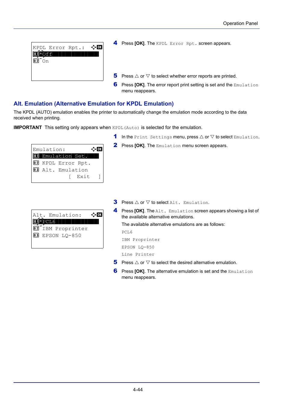 TA Triumph-Adler P-4030D User Manual | Page 104 / 312