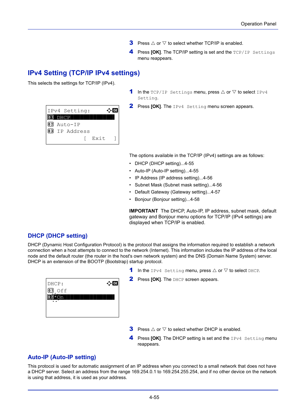 Ipv4 setting (tcp/ip ipv4 settings), Ipv4 setting (tcp/ip ipv4 settings) -55 | TA Triumph-Adler P-4030D User Manual | Page 115 / 312