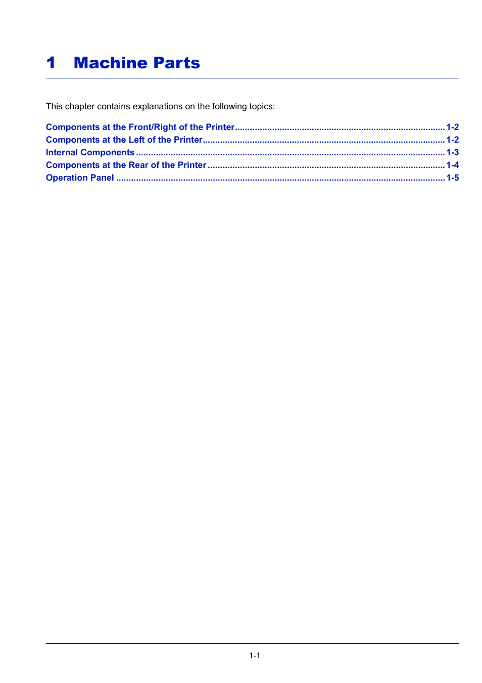 1 machine parts, Chapter 1 - machine parts | TA Triumph-Adler P-4030D User Manual | Page 17 / 312