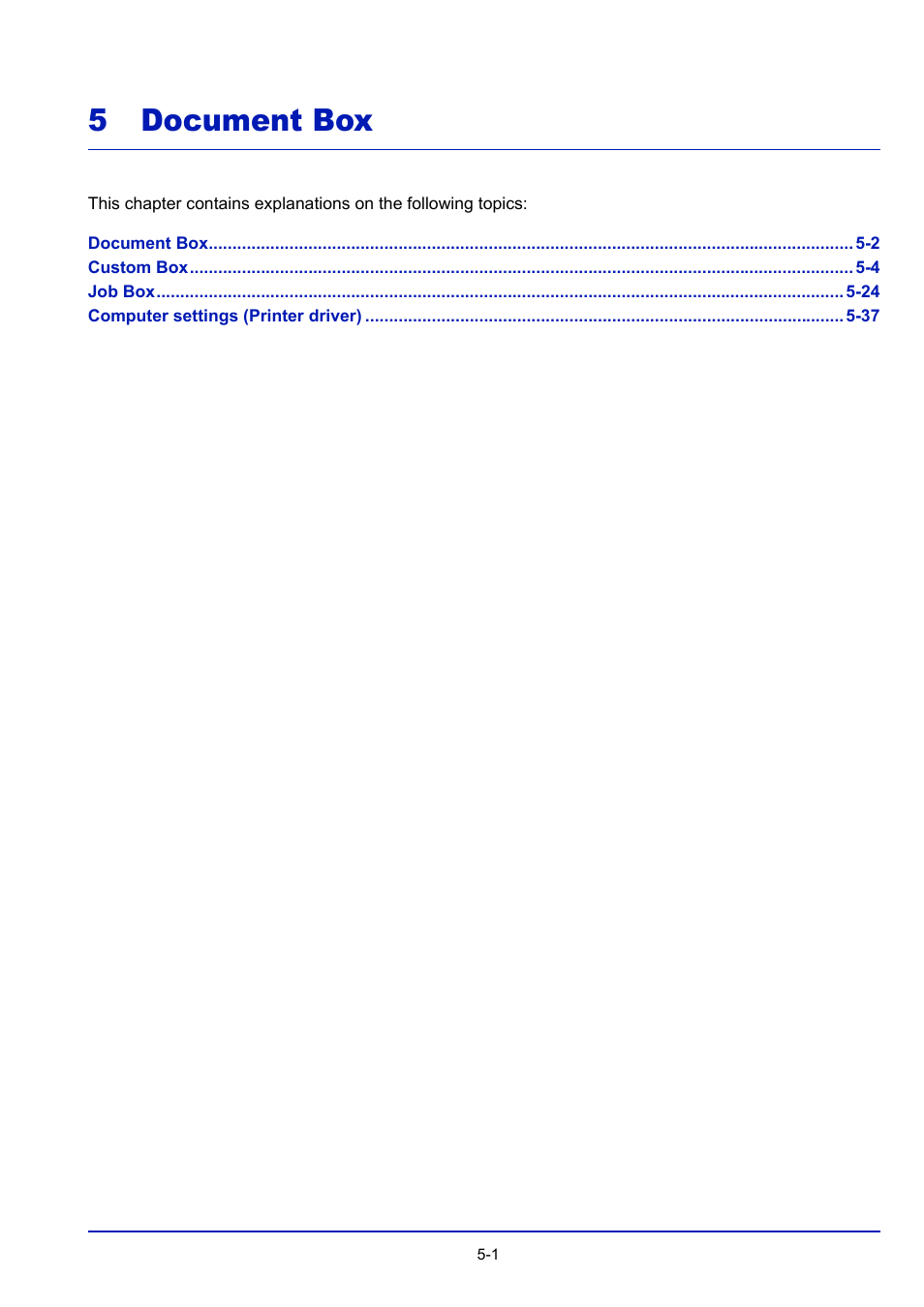 5 document box, Chapter 5 - document box | TA Triumph-Adler P-4030D User Manual | Page 195 / 312