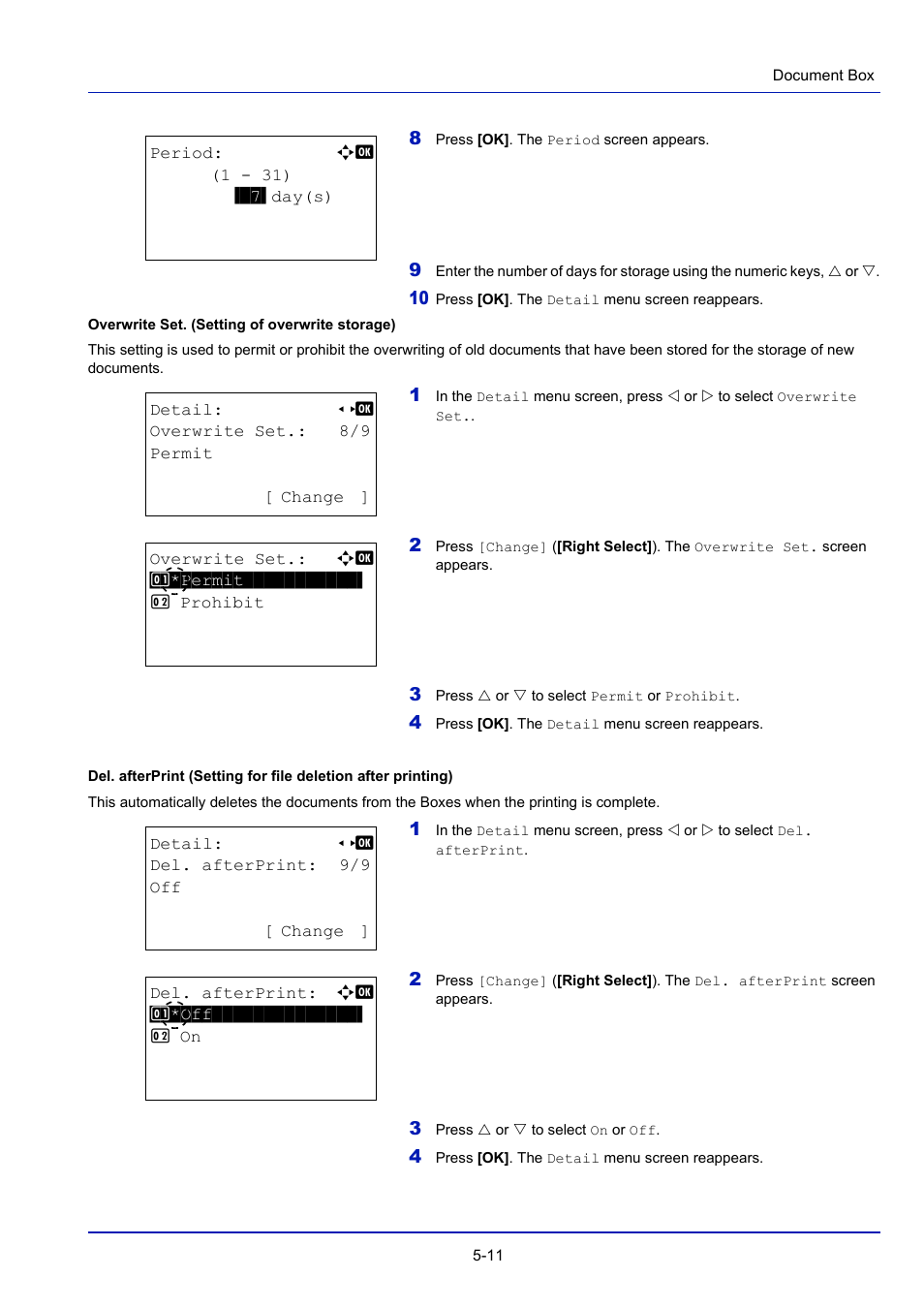 Overwrite set. (setting of overwrite storage) -11 | TA Triumph-Adler P-4030D User Manual | Page 205 / 312