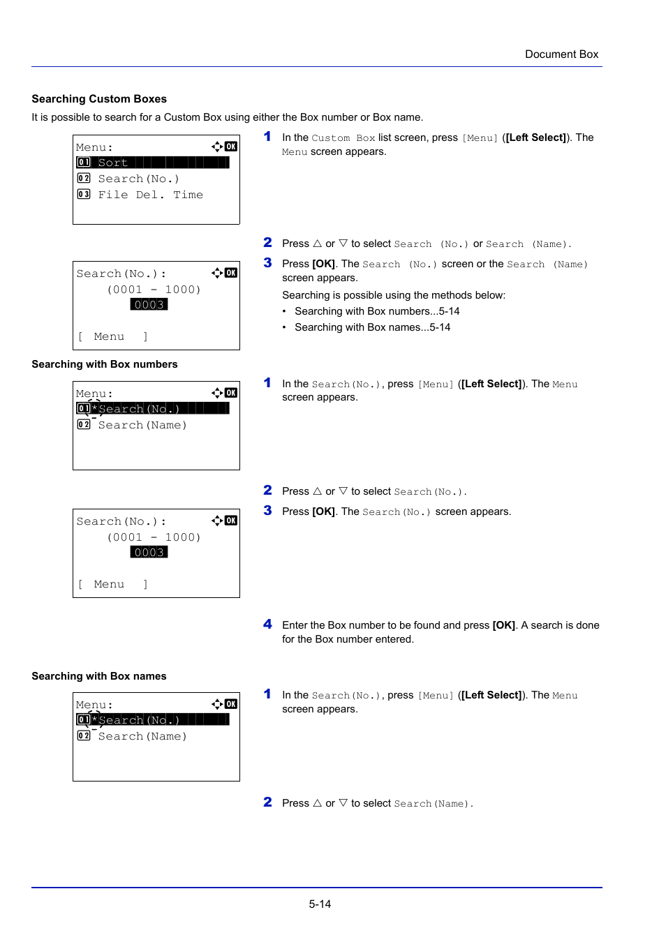 Searching custom boxes -14 | TA Triumph-Adler P-4030D User Manual | Page 208 / 312