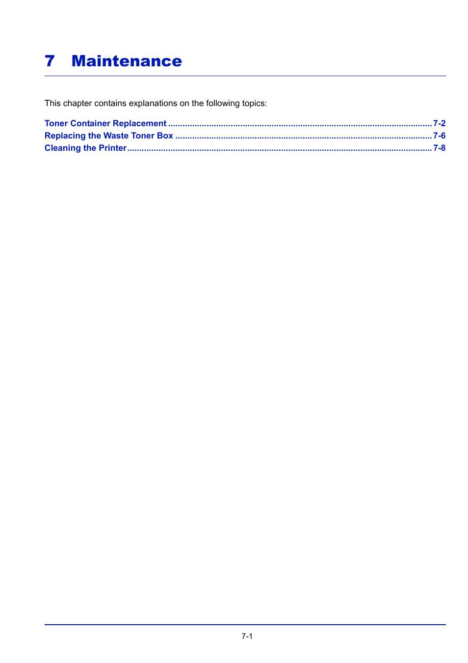 7 maintenance, Chapter 7 - maintenance | TA Triumph-Adler P-4030D User Manual | Page 239 / 312