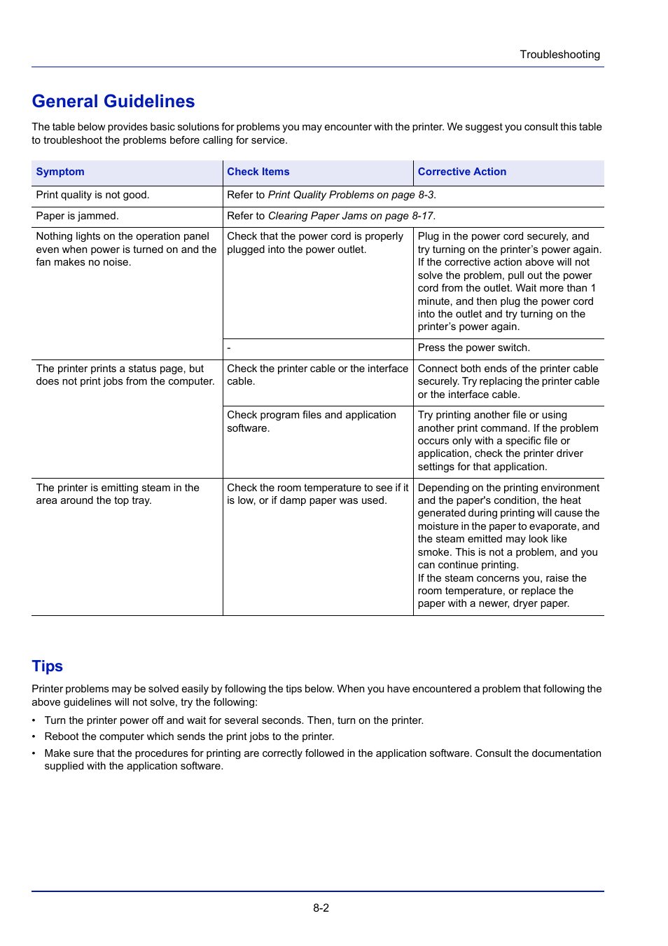 General guidelines, Tips, General guidelines -2 | TA Triumph-Adler P-4030D User Manual | Page 250 / 312