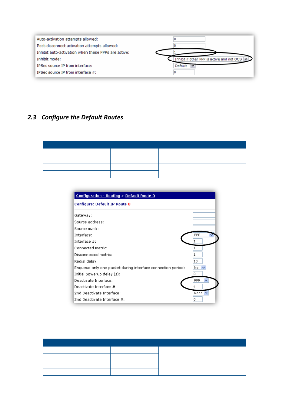 Configure the default routes, 3 configure the default routes | Digi APPLICATION NOTE 34 User Manual | Page 8 / 13