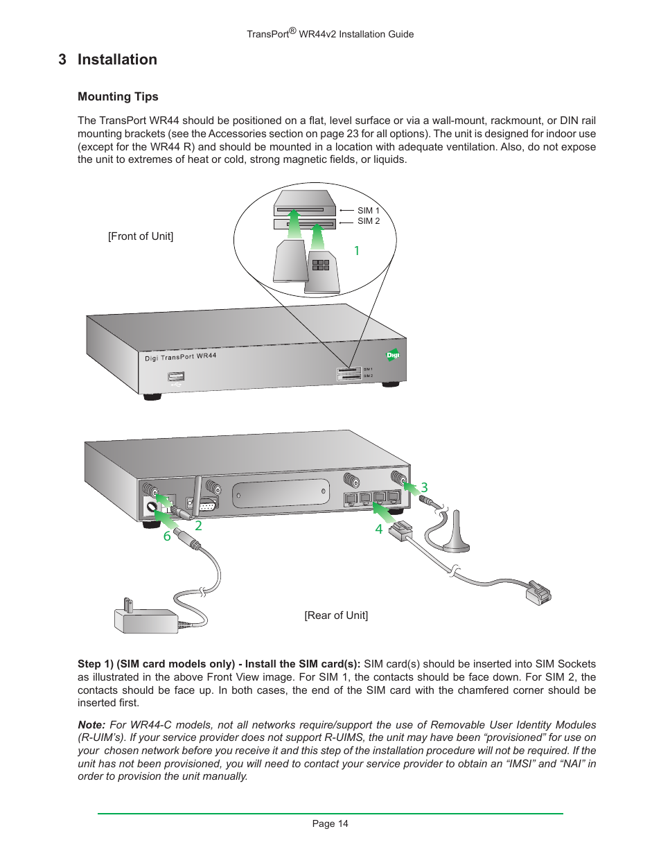 3 installation | Digi W R 4 4 V 2 User Manual | Page 14 / 27