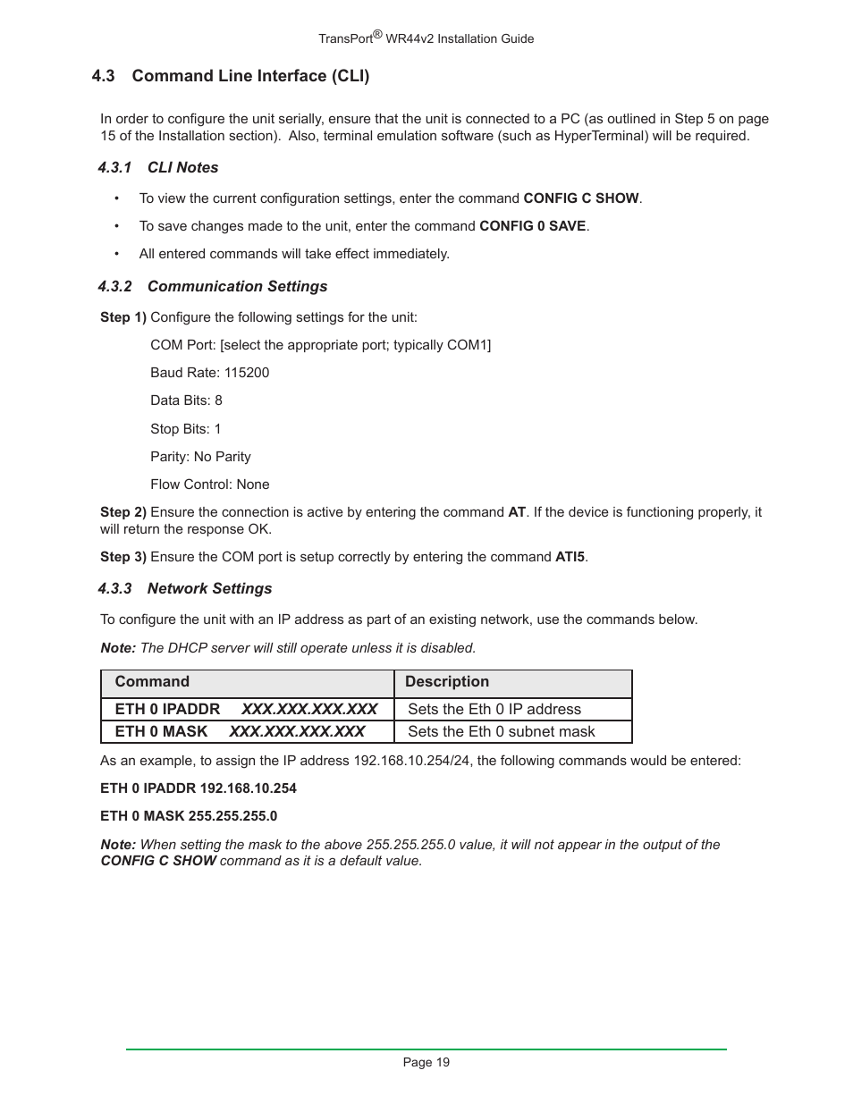 3 command line interface (cli) | Digi W R 4 4 V 2 User Manual | Page 19 / 27