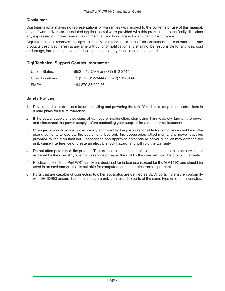Digi W R 4 4 V 2 User Manual | Page 2 / 27