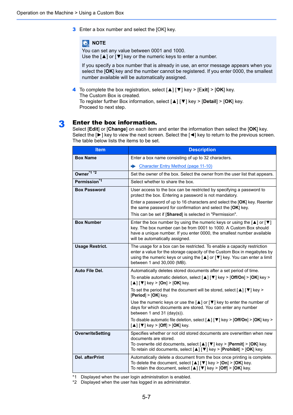 Enter the box information | TA Triumph-Adler P-C3560DN User Manual | Page 115 / 257