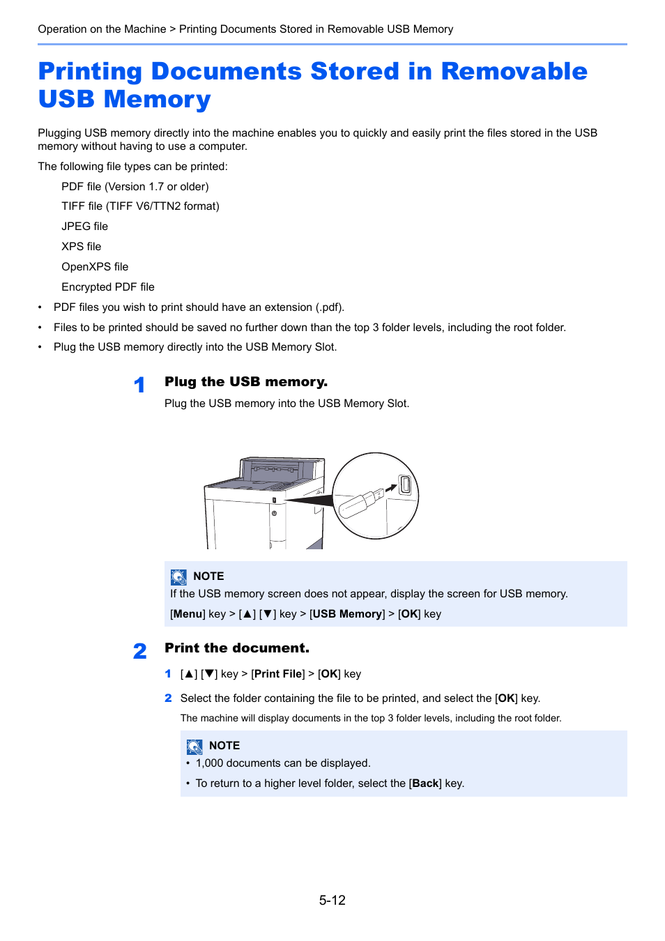 Printing documents stored in removable usb memory | TA Triumph-Adler P-C3560DN User Manual | Page 120 / 257