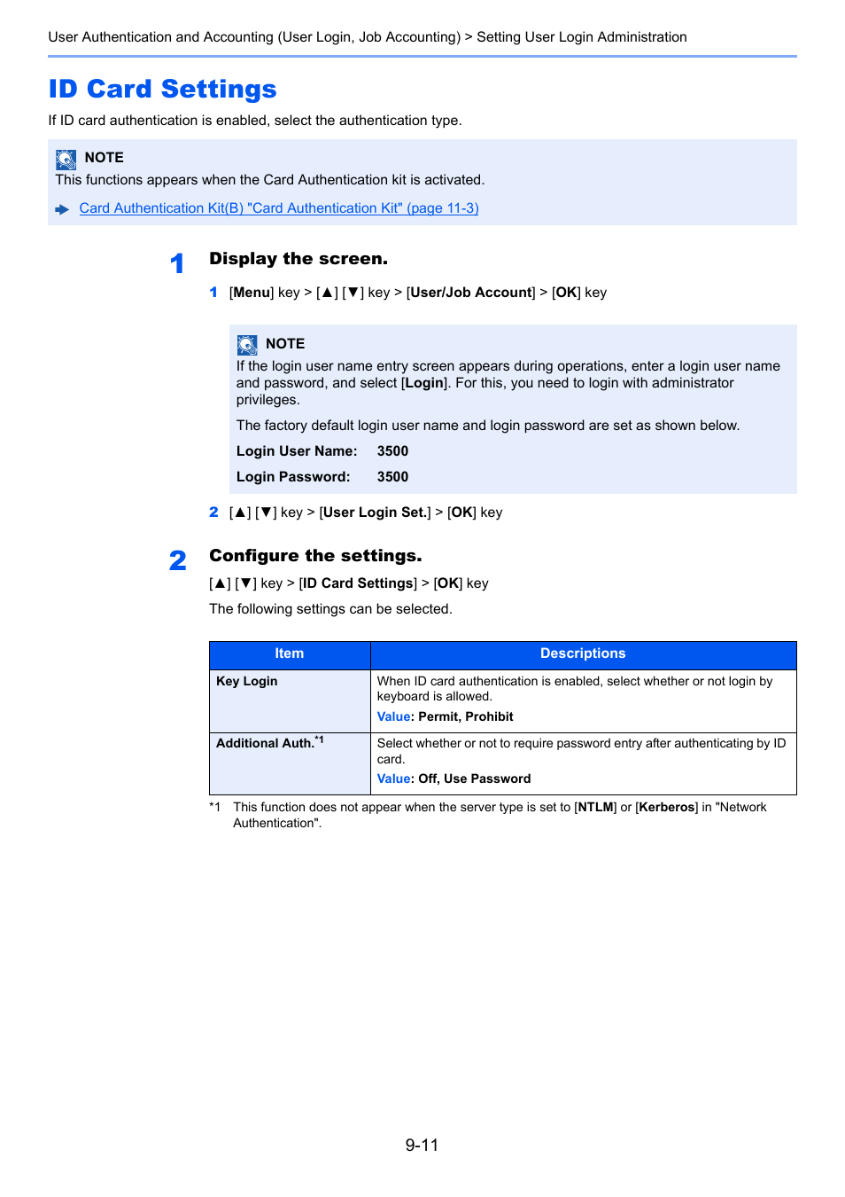 Id card settings, Id card settings -11 | TA Triumph-Adler P-C3560DN User Manual | Page 171 / 257