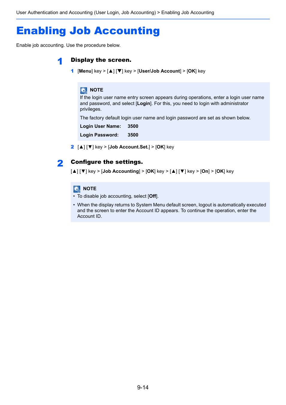 Enabling job accounting, Enabling job accounting -14 | TA Triumph-Adler P-C3560DN User Manual | Page 174 / 257