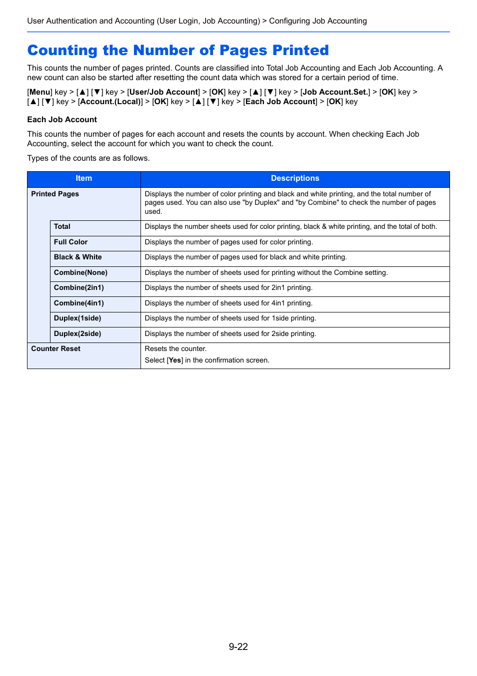 Counting the number of pages printed | TA Triumph-Adler P-C3560DN User Manual | Page 182 / 257