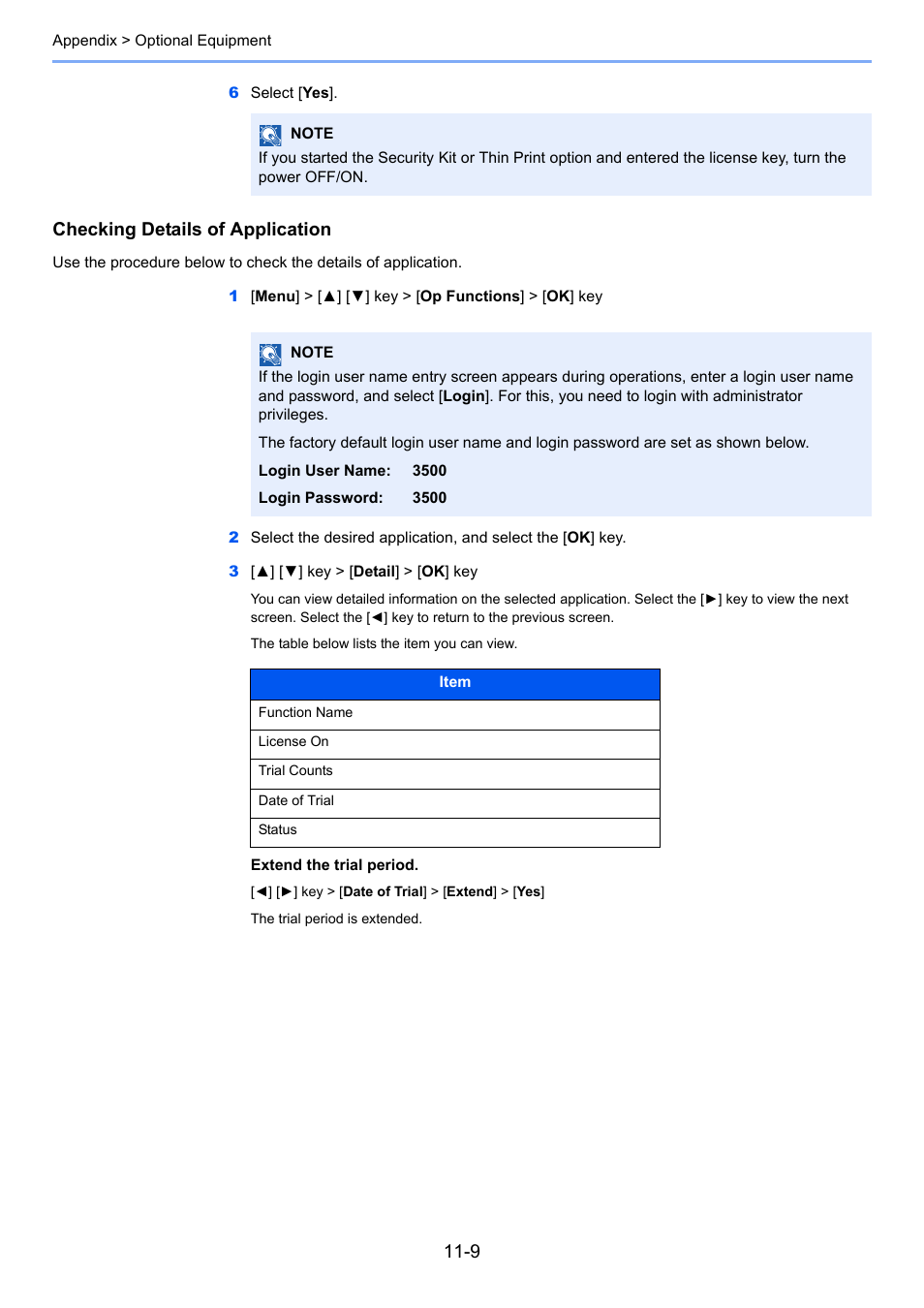 Checking details of application | TA Triumph-Adler P-C3560DN User Manual | Page 231 / 257