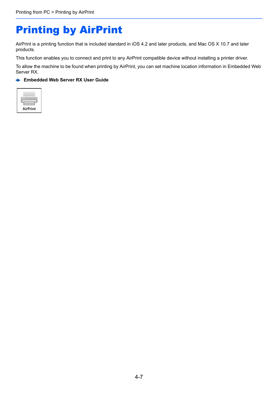 Printing by airprint, Printing by airprint -7 | TA Triumph-Adler P-C3560DN User Manual | Page 93 / 257