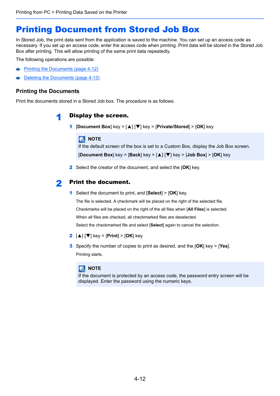 Printing document from stored job box, Printing document from stored job box -12 | TA Triumph-Adler P-C3560DN User Manual | Page 98 / 257
