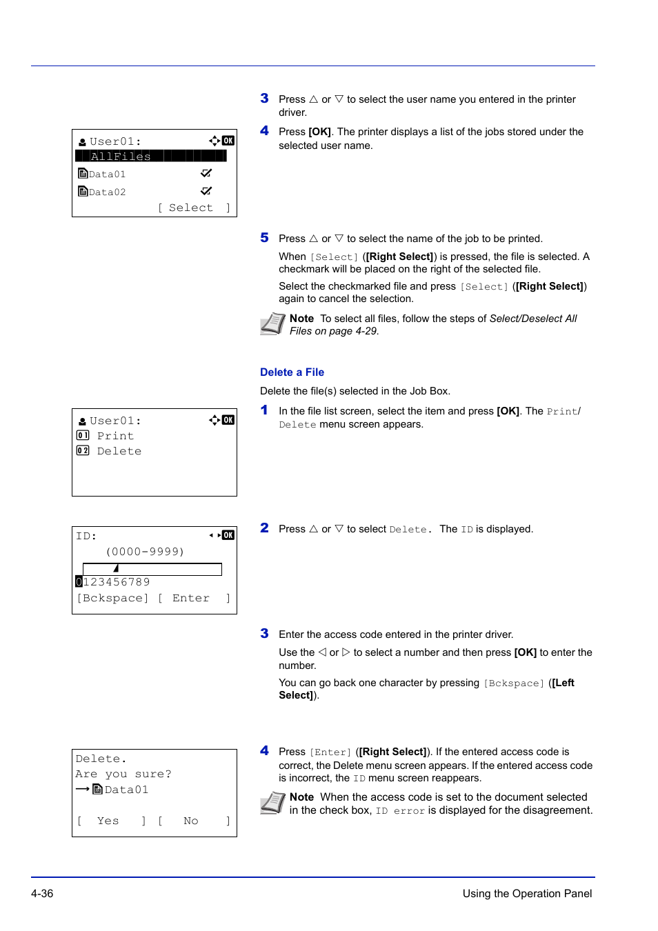 Delete a file | TA Triumph-Adler P-C3570DN User Manual | Page 109 / 255