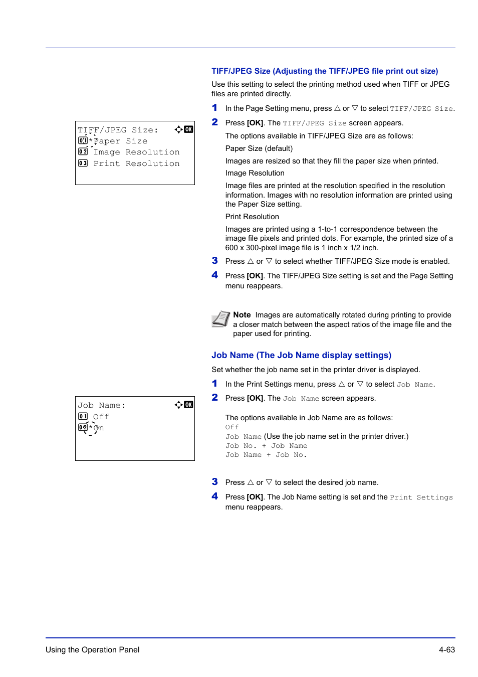 Job name (the job name display settings) | TA Triumph-Adler P-C3570DN User Manual | Page 136 / 255