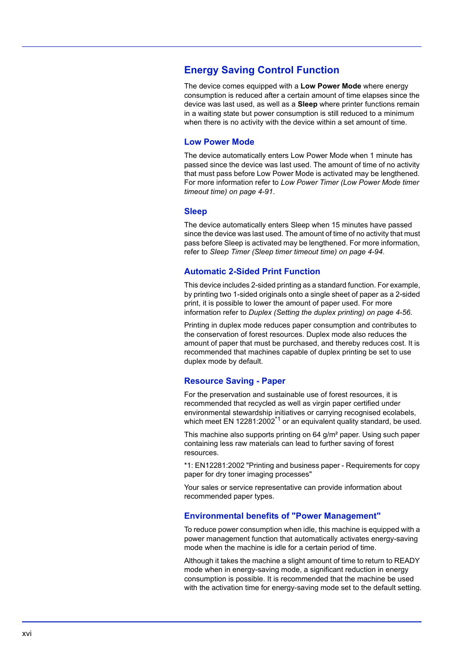 Energy saving control function, Low power mode, Sleep | Automatic 2-sided print function, Resource saving - paper, Environmental benefits of "power management | TA Triumph-Adler P-C3570DN User Manual | Page 17 / 255
