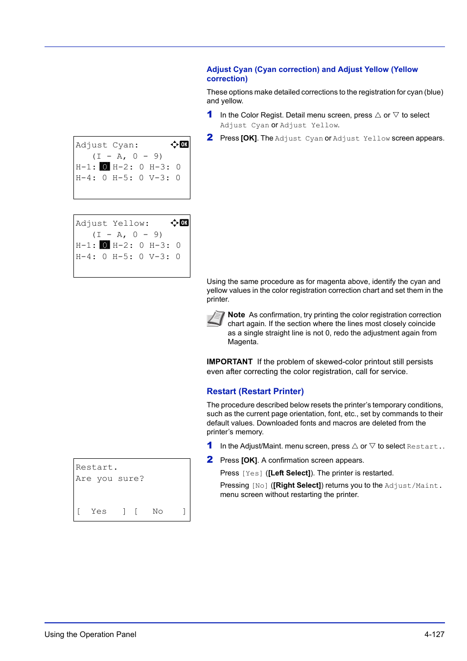 Restart (restart printer) | TA Triumph-Adler P-C3570DN User Manual | Page 200 / 255