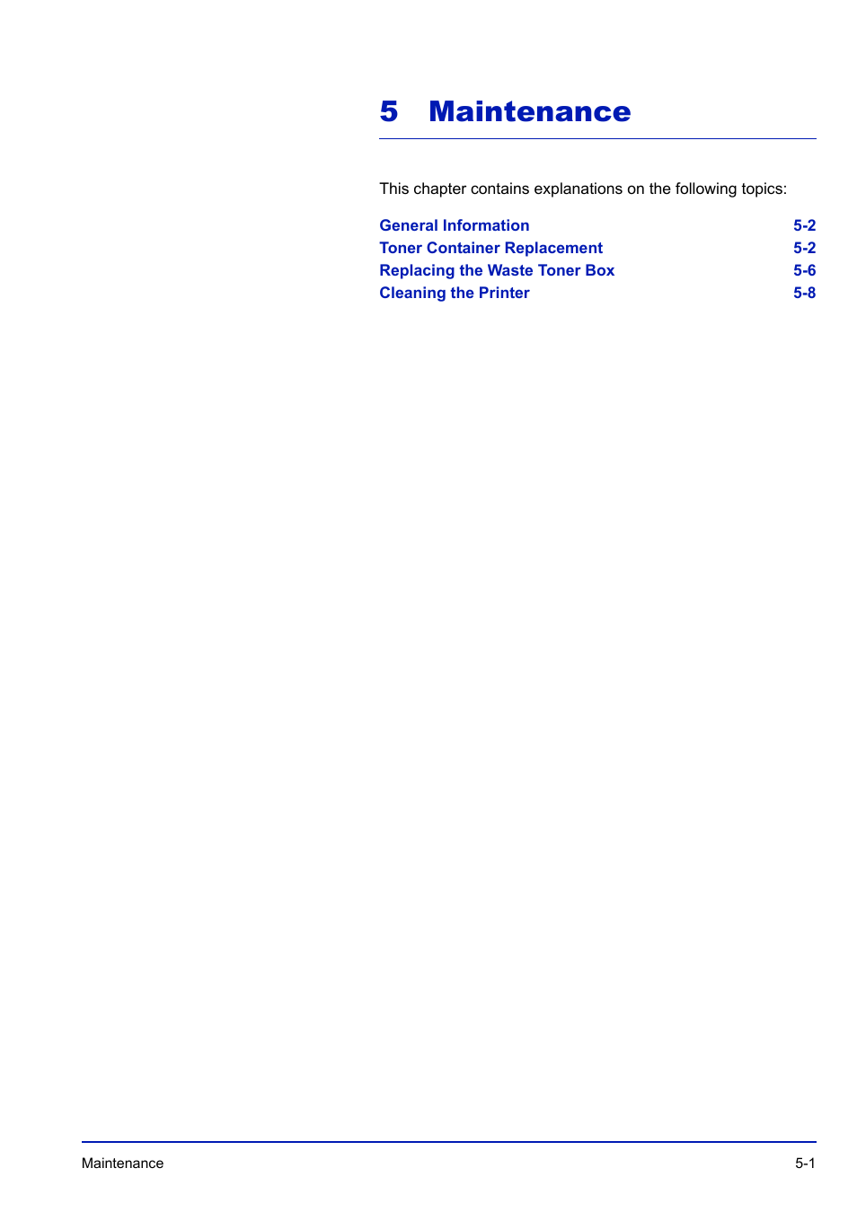 5 maintenance, Maintenance, Chapter 5 - maintenance | TA Triumph-Adler P-C3570DN User Manual | Page 206 / 255