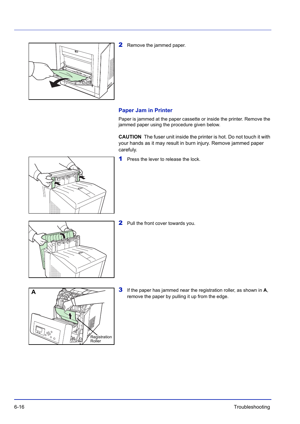 Paper jam in printer | TA Triumph-Adler P-C3570DN User Manual | Page 231 / 255