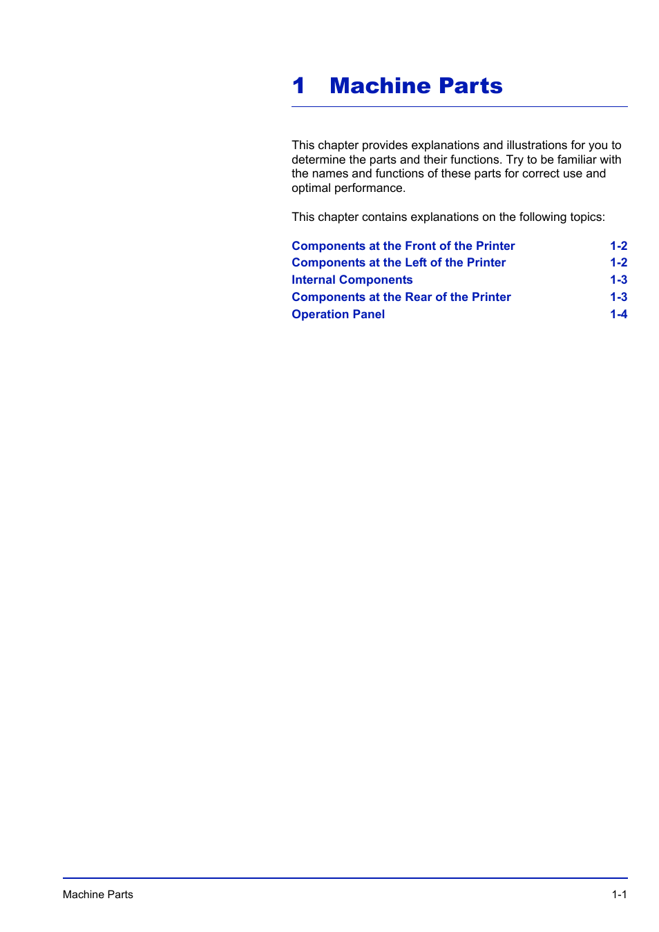 1 machine parts, Machine parts, Chapter 1 - machine parts | TA Triumph-Adler P-C3570DN User Manual | Page 24 / 255